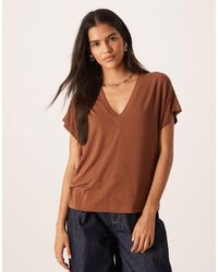 ASOS - Breathemaxtm Lyocell Drapey V Neck T-shirt - Lyst
