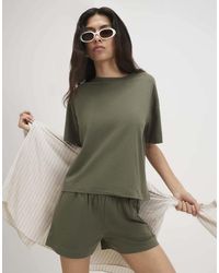 River Island - Cotton T-Shirt And Shorts Set - Lyst