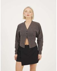 Brave Soul - Long Sleeve Button Down Top With Pleats - Lyst