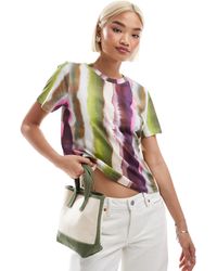 Monki - – gestreiftes t-shirt - Lyst