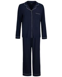 Loungeable - Rib Long Sleeve Traditional Shirt And Long Pant - Lyst