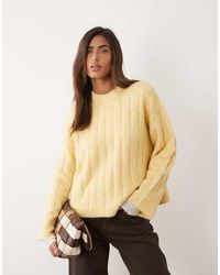 ASOS - Relaxed Rib Crew Neck Knitted Sweater - Lyst