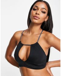 Nike - Solid Lace-up Halter Neck Bikini Top - Lyst