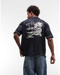 KTZ - Camisa De Manga Corta Con Solapas Y Logo Gráfico De - Lyst
