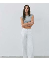 Pull&Bear - Petite Jeans Met Lage Taille En Rechte Pijpen - Lyst
