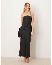 Abercrombie & Fitch - Strapless Bow Detail Maxi Dress - Lyst