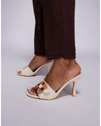 Public Desire - Andria Mid Heel Mule Sandals With Buckle - Lyst