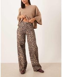 JJXX - – tokyo – weit geschnittene jeans mit leopardenmuster - Lyst