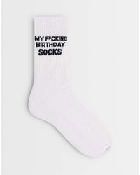 ASOS - Socks With Swear Word Birthday Graphic - Lyst