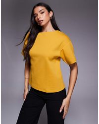 ASOS - Boat Neck Half Sleeve Fitted Top - Lyst