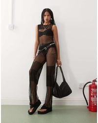 Collusion - Broek Van Mesh Met Patchwork - Lyst