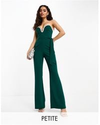 Forever New - Tute jumpsuit a fascia con decorazioni smeraldo - Lyst