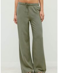 Stradivarius - Flowing Linen Blend Trousers - Lyst