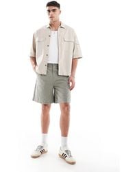 ASOS - Mid Length Linen Blend Shorts - Lyst