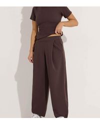 PixieGirl - Petite Jersey Pleated Barrel Trousers - Lyst