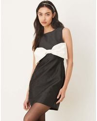 Sister Jane - Sleeveless Bow Front Mini Shift Dress - Lyst