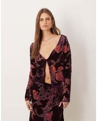 Motel - Sukita Long Sleeve Floral Top - Lyst