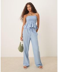 Iisla & Bird - Skinny Waist Band Beach Trouser Co-ord - Lyst