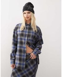 Collusion - Oversized Brushed Check Shirt - Lyst