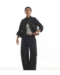 River Island - Check Smart Joggers - Lyst