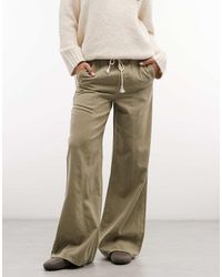 Gap - Pull On Wide Leg Seamed Trousers - Lyst