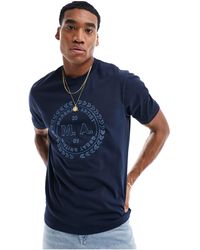 Marshall Artist - T-shirt a maniche corte ricamata color navy - Lyst
