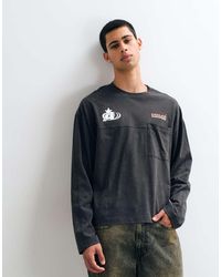 ASOS - Boxy Oversized Long Sleeve T-shirt With Print - Lyst