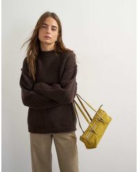 TOPSHOP - Knitted Wool Blend Roll Edge Chunky Jumper - Lyst