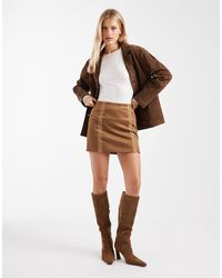 ONLY - Faux Suede Mini Skirt - Lyst