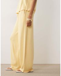 ASOS - Textured Knit Wide Leg Trouser Co-Ord - Lyst