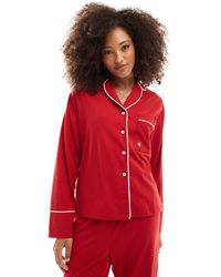 4th & Reckless - Jennifer Long Sleeve Jersey Pyjama Shirt - Lyst