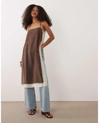 Nobody's Child - Pauline Lace Hem Longline Split Detail Cami Top - Lyst