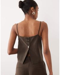 Mango - Tempo Cami Top With Open Back - Lyst