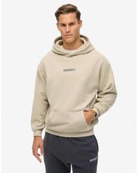 Superdry - Boxy Fit Micro Logo Loose Hoodie - Lyst