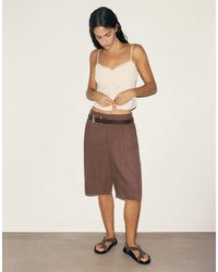 Pull&Bear - Rustic Darted Bermuda Shorts - Lyst