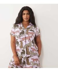 Chelsea Peers - Curve Short Sleeve Revere Top Pyjama Set - Lyst