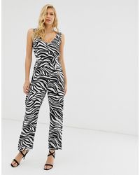 new look zebra jumpsuit