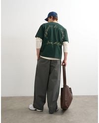 TOPMAN - Relaxed Fit T-shirt With Monsieur Front And Back Embroidery - Lyst