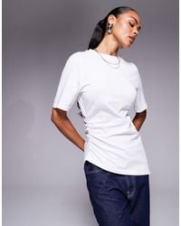 ASOS - – tailliert und asymmetrisch geschnittenes longline-t-shirt - Lyst