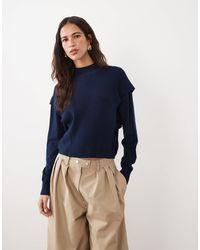 Threadbare - Pullover mit fledermausärmeln und stehkragen - Lyst