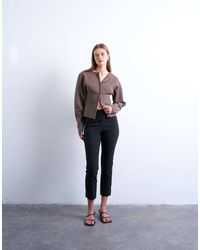 TOPSHOP - 3/4 Capribroek Van Bengaline - Lyst