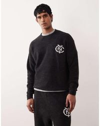 ASOS - Oversized Co-Ord Knitted Jumper With Nyc Chest Logo - Lyst