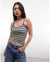 ASOS - Contrast Binding Scoop Detail Vest - Lyst