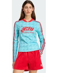 adidas Originals - Langärmeliges Fußballtrikot Mit Schmaler Passform Und Allover-Grafikprint - Lyst