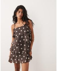 Jdy - Mini Cami-Jurk Met Gelaagde Ruches - Lyst