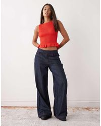 Collusion - Denim Jeans Van Chambray Met Wijde Pijpen - Lyst