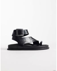 ASOS - Fletcher Footbed Sandal With Metal Toe Loop - Lyst
