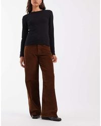 ONLY - Hope High Waist Wide Leg Cord Trousers - Lyst