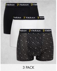 Farah - Corban - confezione da 3 paia di boxer color e bianco - Lyst