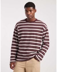 ASOS - Heavyweight Oversized Long Sleeve Striped T-shirt - Lyst